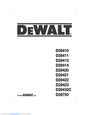 DeWalt D28420 User Manual