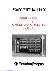 Rockford Fosgate Symmetry XOM Owner's/Operator's Manual