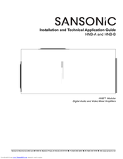 Sansonic HNB-B Installation And Technical Application Manual