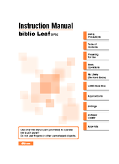 Biblio Leaf SP02 Instruction Manual