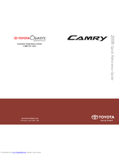 Toyota 2009 Camry Quick Reference Manual