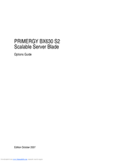 Fujitsu BX630 - PRIMERGY - S2 Dual Options Manual