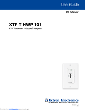 Extron electronics XTP T HWP 101 User Manual