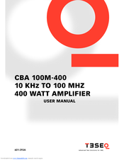 Teseq CBA 230M-080 User Manual