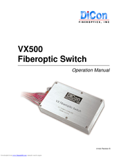 Dicon VX500 Operation Manual