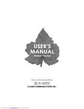 Planex BLW-04EM User Manual
