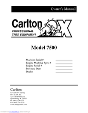 Carlton 7500 Owner's Manual