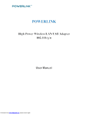 POWERLINK High Power Wireless LAN 802.11b/g/n USB Adapter User Manual
