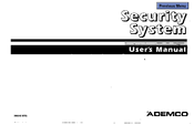 ADEMCO Security System User Manual