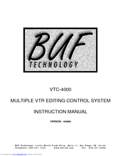Buf Technology VTC-4000 Instruction Manual