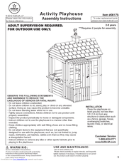 KidKraft Activity Playhouse Assembly Instructions Manual