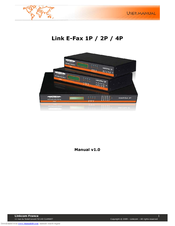 Link E-Fax 1P User Manual