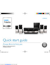 Philips Fidelio HTB9550D Quick Start Manual