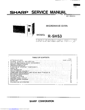 SHARP R-5H53 Service Manual