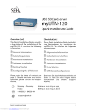 Seh myUTN-120 Quick Installation Manual