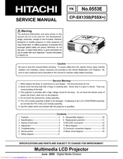 Hitachi CP-SX1350 P5SX+ Service Manual