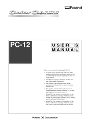 Roland ColorCamm PC-12 User Manual