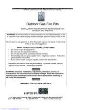 Fire Stone SanaFe 36 Installation And Operation Instructions Manual