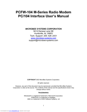 MICROBEE PCFW-104 User Manual