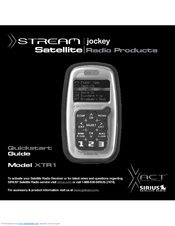 Sirius Satellite Radio Xact XTR1 Quick Start Manual