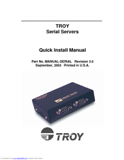 TROY Group Serial Servers Quick Install Manual