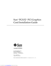 Sun Microsystems PGX32 Installation Manual