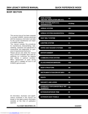 Subaru 2004 LEGACY BODY SECTION Service Manual