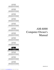 Alpha Microsystems AM-6000 Owner's Manual