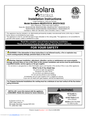 Marquis Solara MQZDV3318 Installation Instructions Manual