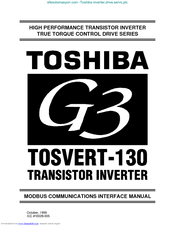 Toshiba G3 TOSVERT-130 Interface Manual