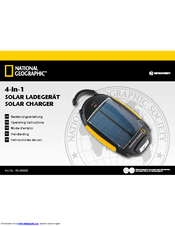 National Geographic 4-in-1 SOLAR CHARGER Operating Instructions Manual
