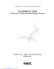 NEC PowerMate 2000 Series Service And Reference Manual