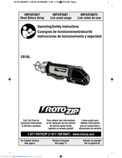 RotoZip CR18L Operating/Safety Instructions Manual