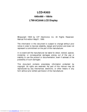 ICP Electronics LTM10C209A User Manual