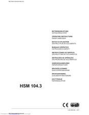 HSM 104.3 Operating Instructions Manual