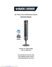 Black & Decker BDTF-4200R 120V AC 60HZ 55W Instruction Manual
