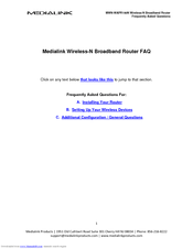 Medialink MWN-WAPR150N Questions
