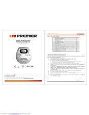 Premier DM-0356VCD Operating Instructions Manual
