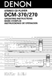 Denon DCM-370 Operating Instructions Manual