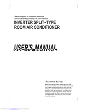 Midea INVERTER SPLIT TYPE ROOM AIR CONDITIONER User Manual