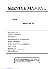 Akai PDP4294LV1 Service Manual