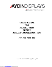 Aydin Displays 356-7040-501 (model 4424S) User Manual