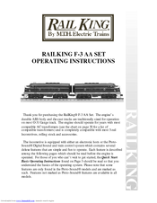 Rail King RAILKING F-3 AA SET Operating Instructions Manual