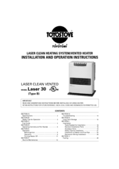 Toyostove Laser 30 Manuals Manualslib