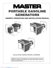 Master MGR2900, MGR4500I, MGR6000I Owner's Operation And Installation Manual