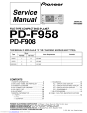Pioneer PD-F958 Service Manual