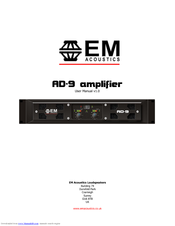EM Acoustics AD-9 User Manual