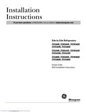 Monogram ZISS420N Installation And Design Manual