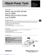 Hitachi G 18SS Service Manual