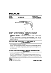 Hitachi DV 20VB2 Safety & Instruction Manual